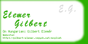 elemer gilbert business card