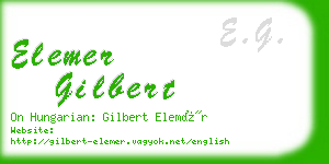 elemer gilbert business card